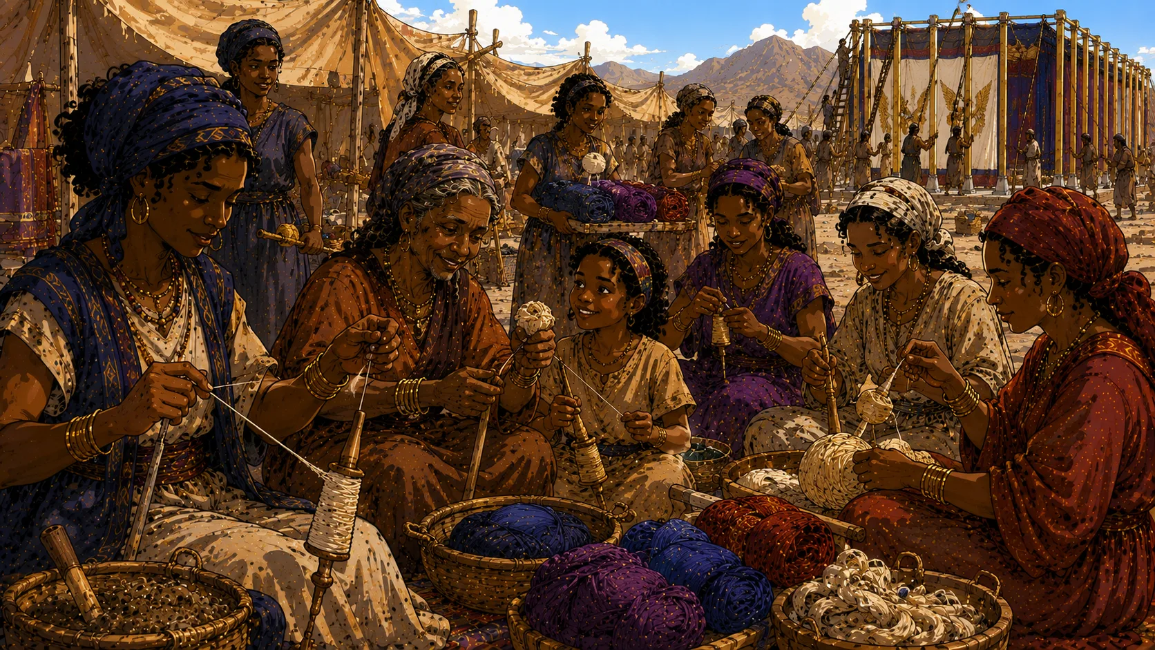 The Skilled-Hearted Women Who Spun — Exodus 35:25–26